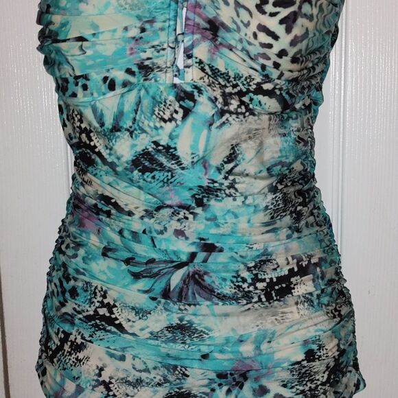 Tankini Bathing Suit Top Bathing Suit Top  Sz 12 - Picture 2 of 8